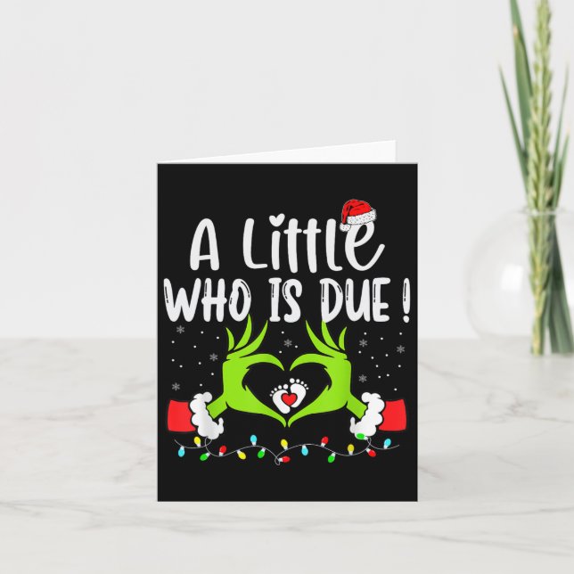 Ein kleiner, der sich die Weihnachtsschwangerschaf Karte (Vorderseite)
