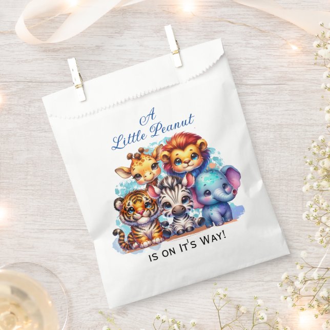 Ein kleiner Erdnuss ist auf dem Weg | Babydusche Geschenktütchen (Ausgeschnitten)