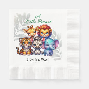 Ein kleiner Erdnuss ist auf dem Weg   Babydusche Serviette