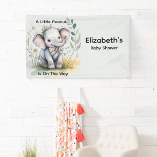 Ein kleiner Erdnussbaby ist auf dem Weg Jungen-Bab Banner