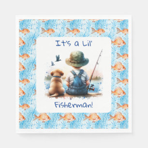 Ein kleiner Fisherman Babydusche für niedliche J Serviette