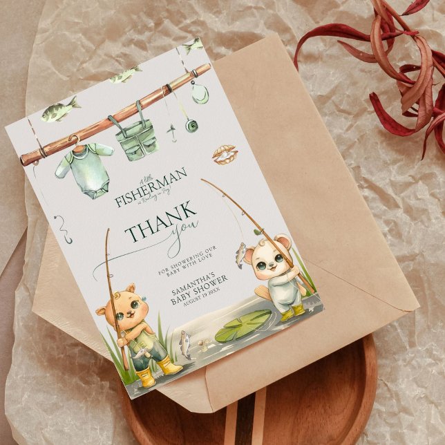 Ein kleiner Fisherman fühlt sich wie in einer Kind Dankeskarte (Von Creator hochgeladen)