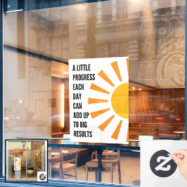 Ein kleiner Fortschritt jeden Tag: Motivierend Men Fensteraufkleber