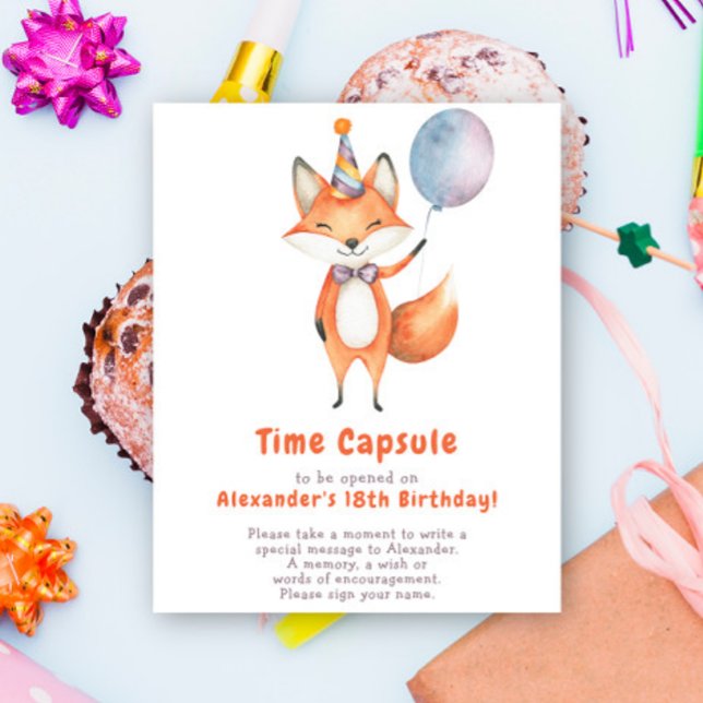 Ein kleiner Fuchs Zeitkapsel 1. Geburtstag Poster (Von Creator hochgeladen)