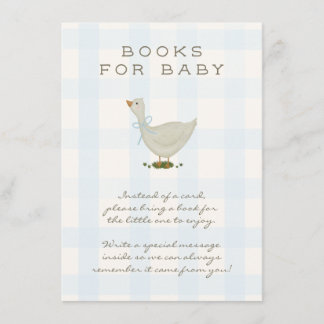 Ein kleiner Gänsejunge Baby Shower Bücher für Baby Begleitkarte