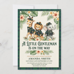 Ein kleiner Gentleman Tropical Baby Shower Einladung