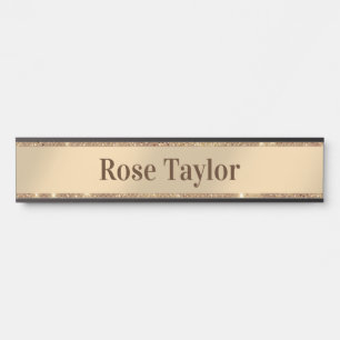 Ein kleiner Glitzer Rose Gold Türschild