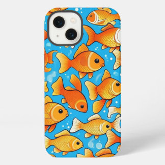 ein kleiner Goldfisch ist fröhlicher Modus iPhone Hülle