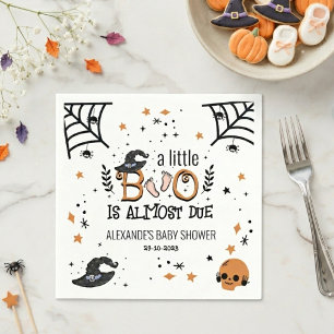 Ein kleiner Gruß ist bald fällig Baby Shower Hallo Serviette