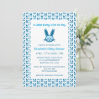 Ein kleiner Hase ist auf dem Weg zur Babydusche