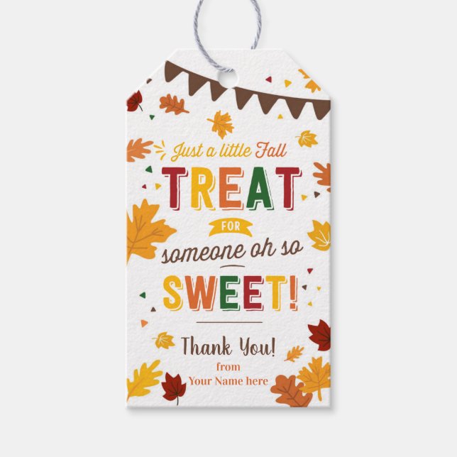 Ein kleiner Herbst Leckerei für jemanden süßen Her Geschenkanhänger (Vorderseite)