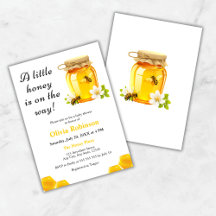 Ein kleiner Honig ist auf der Way Bee Baby Dusche