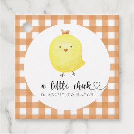 Ein kleiner Küken wird bald Babydusche schlüpfen Geschenkanhänger