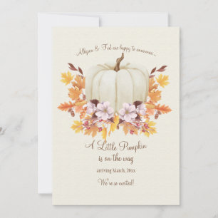 Ein kleiner Kürbis auf die Ankündigung der Schwang