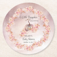 Ein kleiner Kürbis blüht die rosa Babydusche