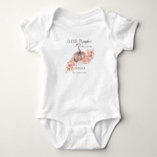 Ein kleiner Kürbis blüht Pink Baby Girl Strampler