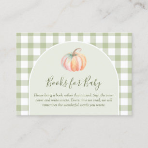 Ein kleiner Kürbis Herbst-Baby-Party Bücher für Ba Begleitkarte