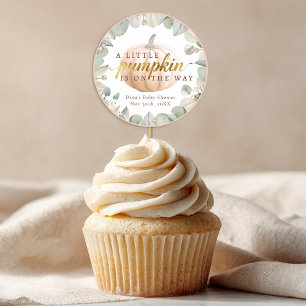 Ein Kleiner Kürbis Herbst Baby Shower Favor Aufkle Runder Aufkleber