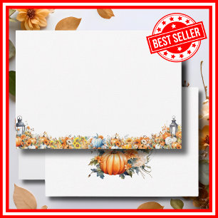 Ein kleiner Kürbis Herbst Herbst Baby Shower LEER Mitteilungskarte