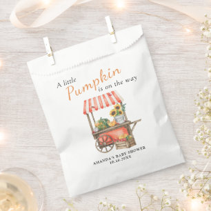 Ein kleiner Kürbis ist auf dem Weg Baby Dusche Geschenktütchen