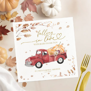 Ein Kleiner Kürbis Ist Auf Dem Weg Baby Shower Serviette