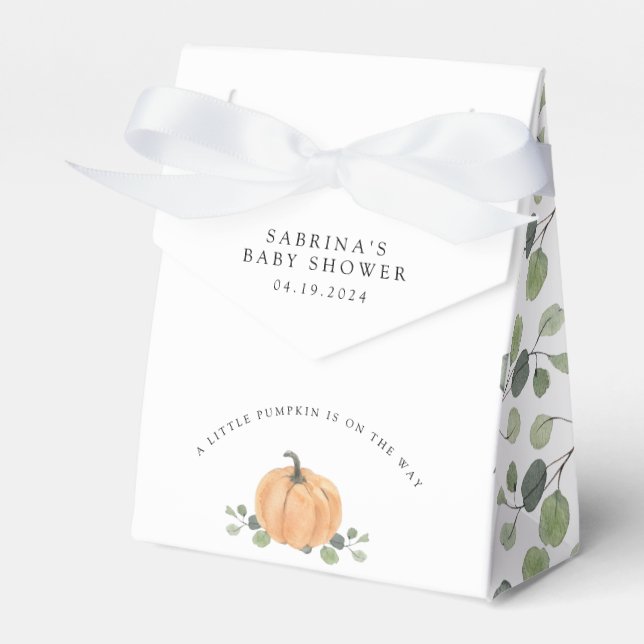 Ein kleiner Kürbis ist auf dem Weg Fall Wasserfarb Geschenkschachtel (Vorderseite)