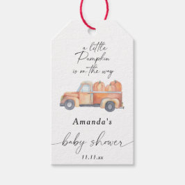 "Ein kleiner Kürbis ist auf dem Weg" fallen Babydu Geschenkanhänger