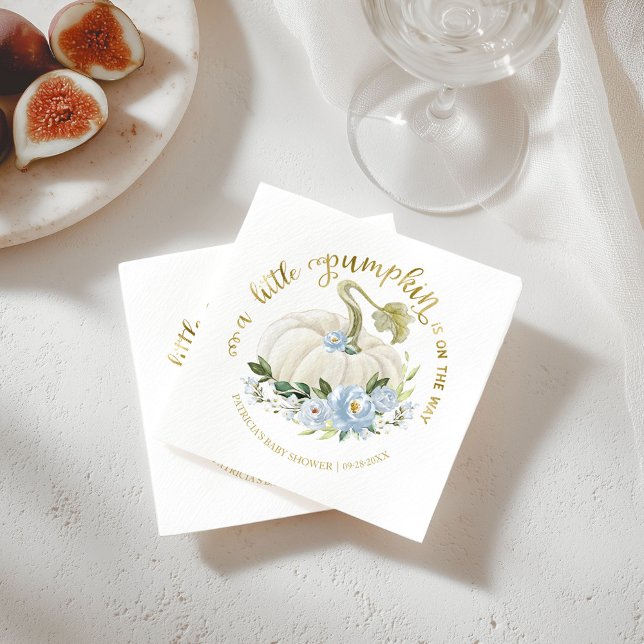 Ein kleiner Kürbis ist auf dem Weg zur Kinderdusch Serviette (Von Creator hochgeladen)