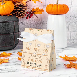 Ein kleiner Kürbis ist unterwegs - Baby Dusche Geschenkschachtel