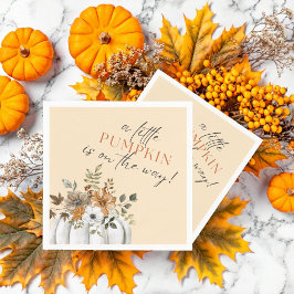 Ein kleiner Kürbis ist unterwegs - Baby Dusche Serviette