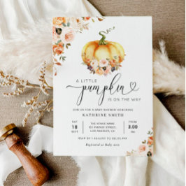 Ein kleiner Kürbis mit Goldbrasse, Blütendusche Einladung