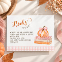 Ein kleiner Kürbis rosa Schleife Gingham Bücher fü