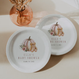 Ein kleiner Kürbis Teddy Bär Pappteller