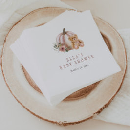 Ein kleiner Kürbis Teddy Bär Serviette