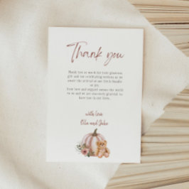 Ein kleiner Kürbis Vintager Kürbiskürbis Dankeskarte