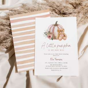 Ein kleiner Kürbis Vintager Kürbiskürbis Einladung