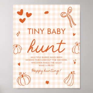 Ein Kleiner Kürbis Winziges Baby Suchspiel Baby Sh Poster