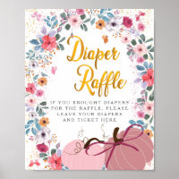 Ein kleiner Kürbisblumen-Kranz Herbstwindel-Raffle