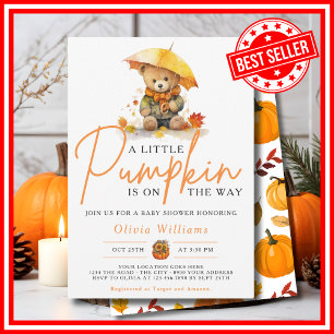 Ein kleiner Kürbisfall Herbst NIEDLICHE BAR Babydu Einladung