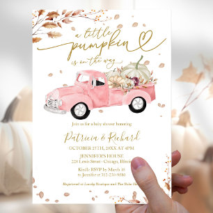 Ein kleiner Kürbismädchen-Baby-Shower Einladung