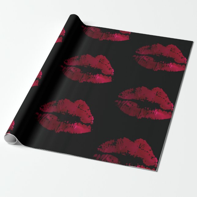 Ein kleiner Lippenstift Geschenkpapier (Ungerollt)