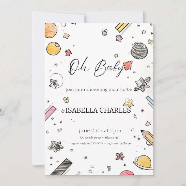 Ein kleiner Mann ist unterwegs Einladung (Vorderseite)