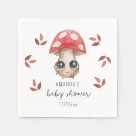 Ein kleiner Pilz ist unterwegs - Babydusche Serviette