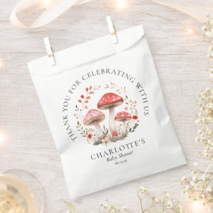 Ein kleiner Pilz Wildblumen Baby Shower Geschenktütchen
