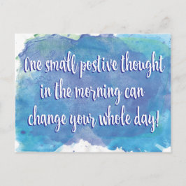 Ein kleiner positiver Gedanke - inspirierendes Zit Postkarte