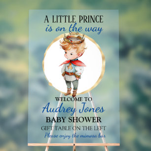 Ein kleiner Prinz ist auf dem Weg Baby Shower Acrylschild
