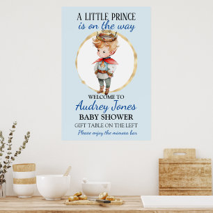 Ein kleiner Prinz ist auf dem Weg Baby Shower Poster