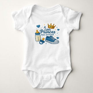 Ein kleiner Prinz ist Baby Boy Celebrat angekommen Baby Strampler