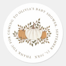 Ein kleiner Pumpkin Baby Duschkopf Danke