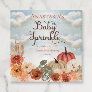 Ein kleiner Pumpkin Floral Girl Baby Spinkle Geschenkanhänger